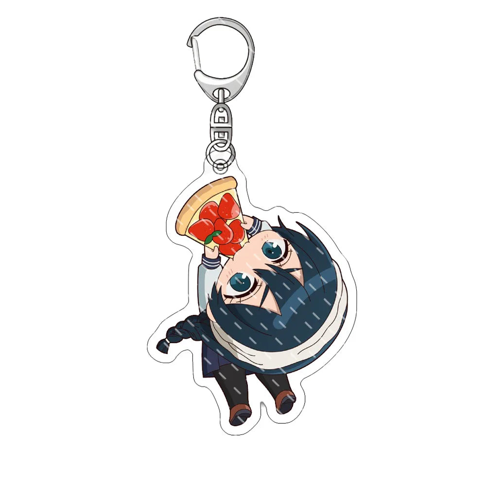 Anime Jujutsu Kaisen Pendant Keychain Car Key Chain Q Edition Satoru Gojo Key Ring Mobile Phone Bag Hanging Gift Edc Keyring