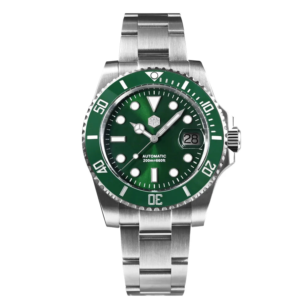 San Martin Upgraded Version 40mm Water Ghost Diver Watch Men Luxury Automatic Mechanical Watches Sapphire Waterproof 200m SN0017