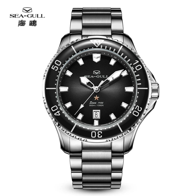 2025 Seagull Automatic Mechanical Watch Men Watch 300M Water Resistance 316L Stainless Steel Sapphire Crystal Ocean Series 1210