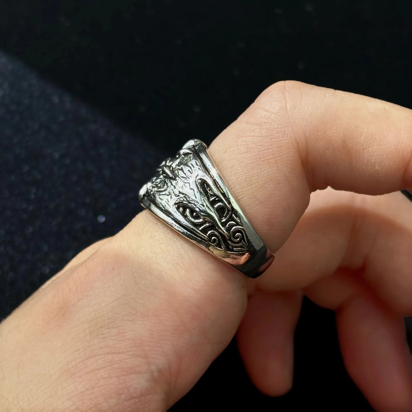 Retro “Reborn” Divine Eye Open Ring For Men Silver-plated Copper Punk Gothic Edgy Jewelry Hiphop Bikers Accessories Gift