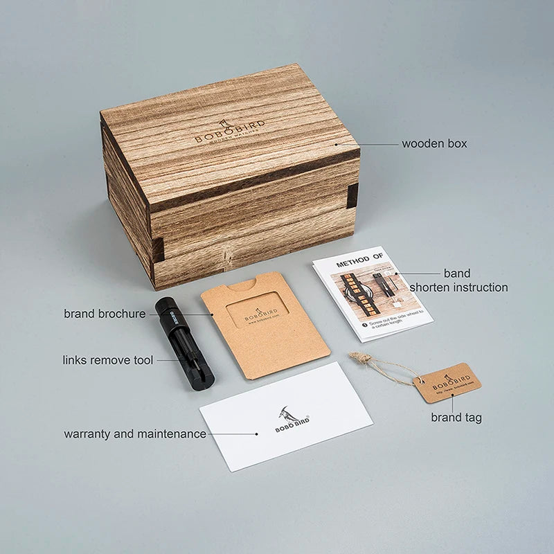 BOBO BIRD Wood Mechanical Watch Men Relogio Masculino Big Mens Watches Top Brand Luxury Timepieces erkek kol saati Dropshipping