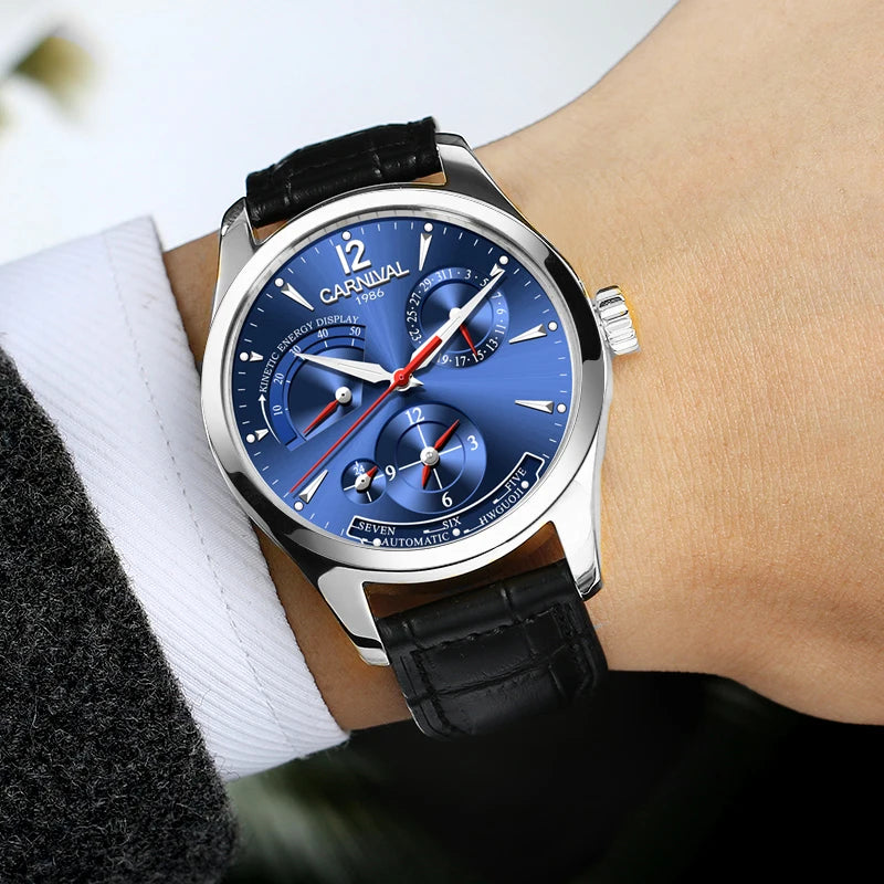 Original CARNIVAL Fashion Men Watch Top brand Multifunction Automatic Watch Men Calendar Waterproof Luminous Mechanical watches