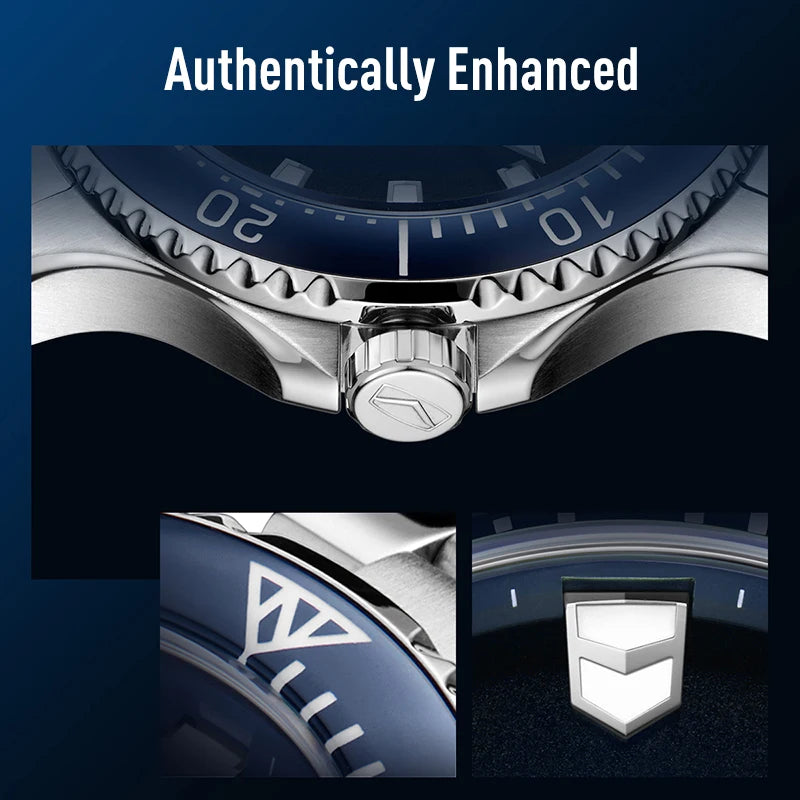 2025 Seagull Automatic Mechanical Watch Men Watch 300M Water Resistance 316L Stainless Steel Sapphire Crystal Ocean Series 1210