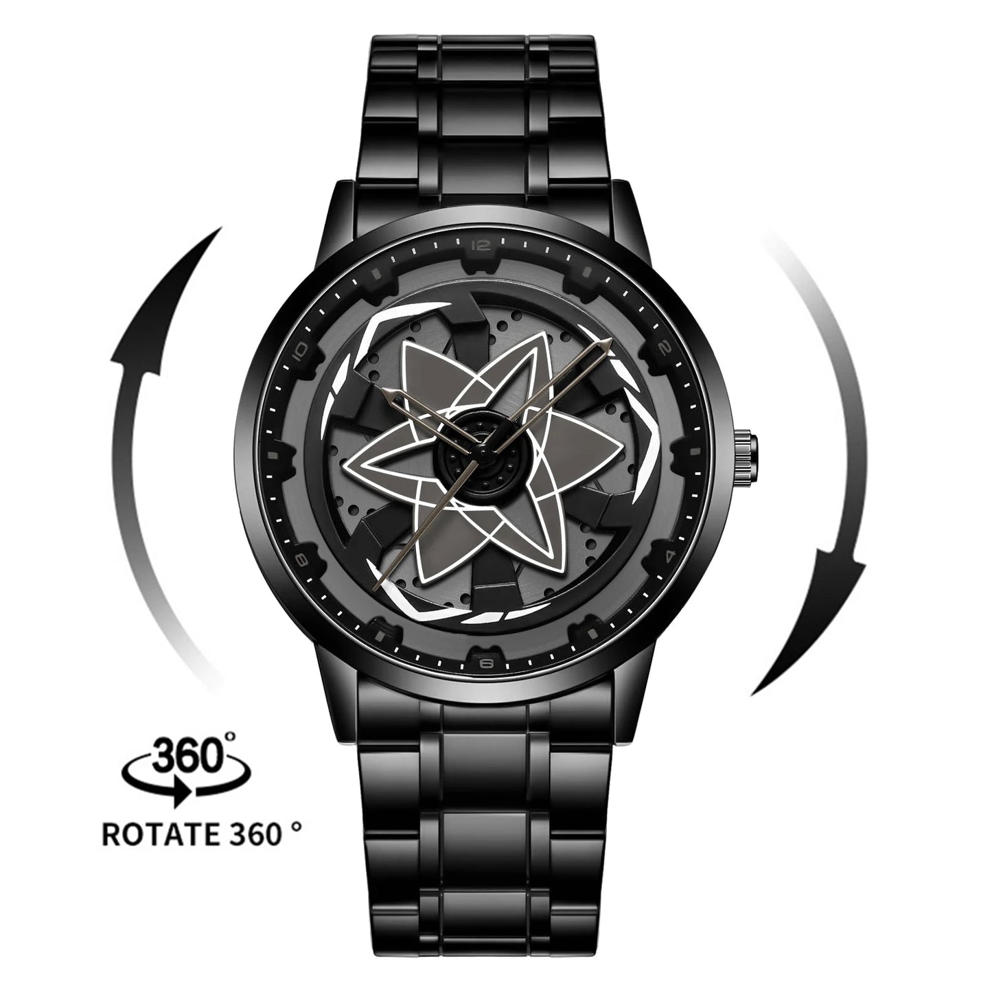 Kaleidoscope Sharingan Rotary Dial Watch 3D Japanese Anime Dial Quartz Men's Watch Top Brand Luxury Waterproof Fashion Men Watch