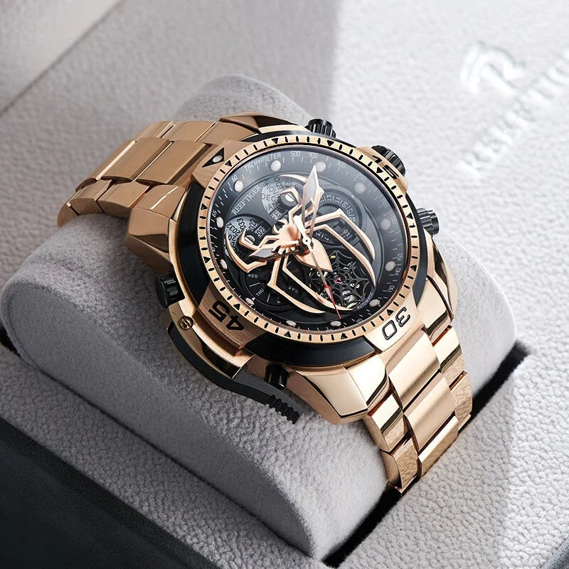 Reef Tiger/RT New Design Sport Automatic Watch Spider Dial with Year Month Perpetual Calendar Bracelet Watches RGA3532SP