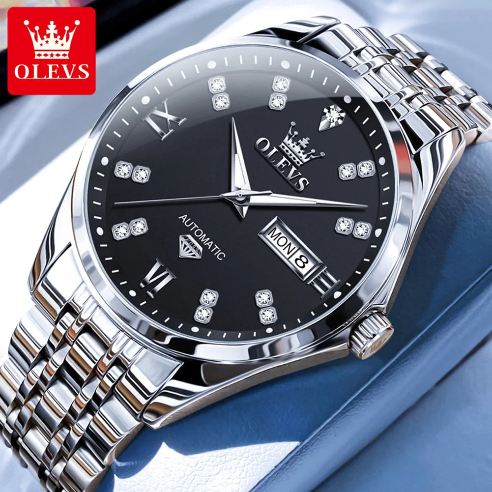 Diamond Calendar Watch - Dual Display Automatic
