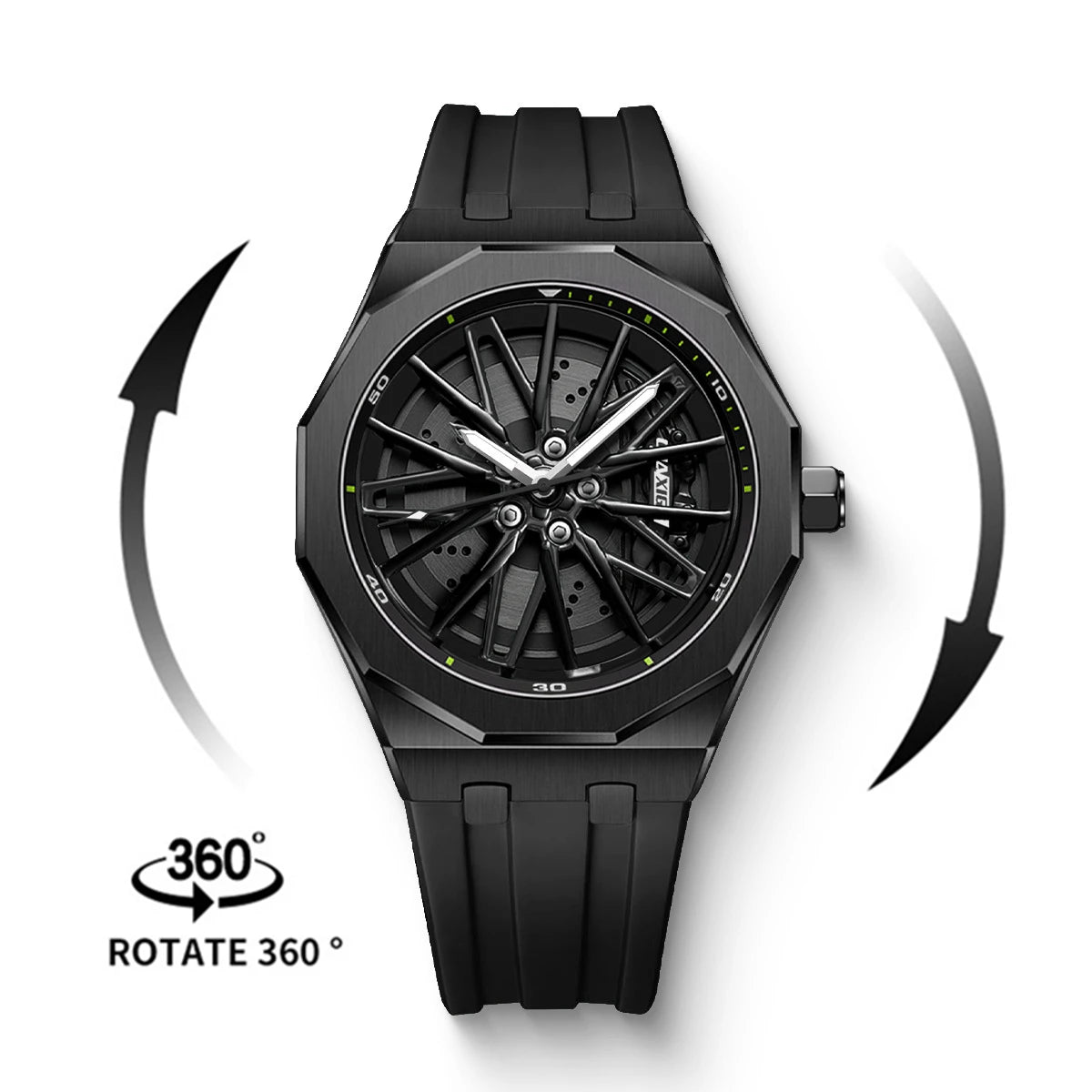 Kaleidoscope Sharingan Rotary Dial Watch 3D Japanese Anime Dial Quartz Men's Watch Top Brand Luxury Waterproof Fashion Men Watch