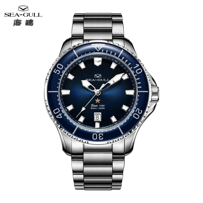 2025 Seagull Automatic Mechanical Watch Men Watch 300M Water Resistance 316L Stainless Steel Sapphire Crystal Ocean Series 1210