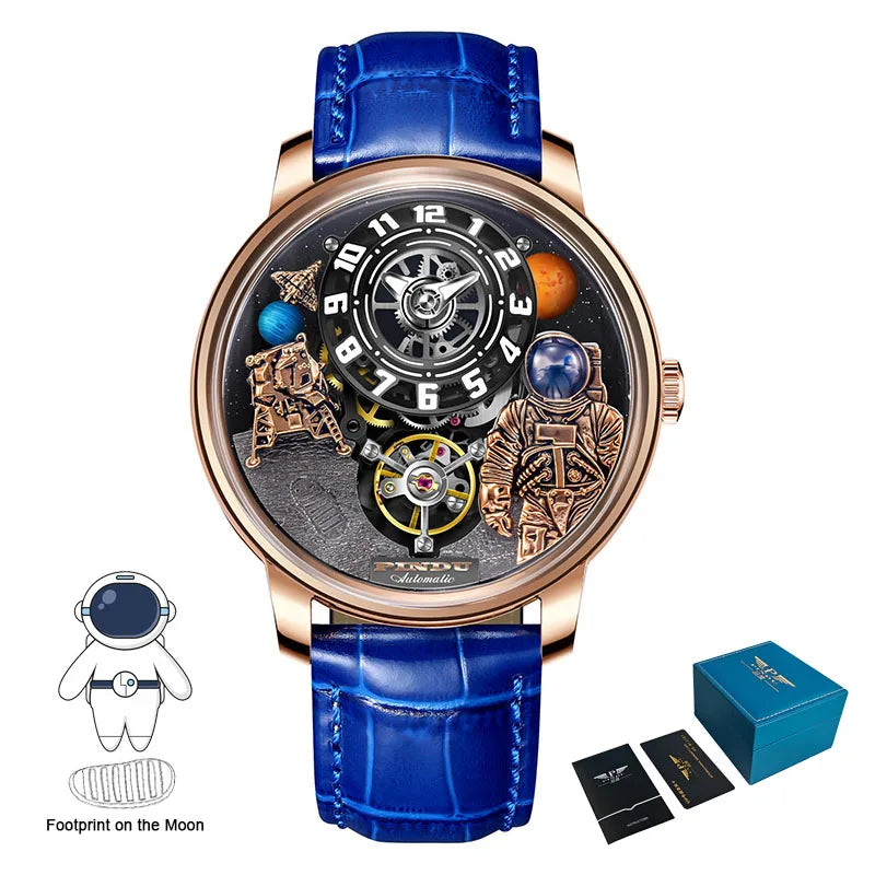 2025 PINDU Design Men Wristwatches Top Brand Luxury Robot Astronaut Space Series Watch Men Sapphire Luminous Waterproof Watches