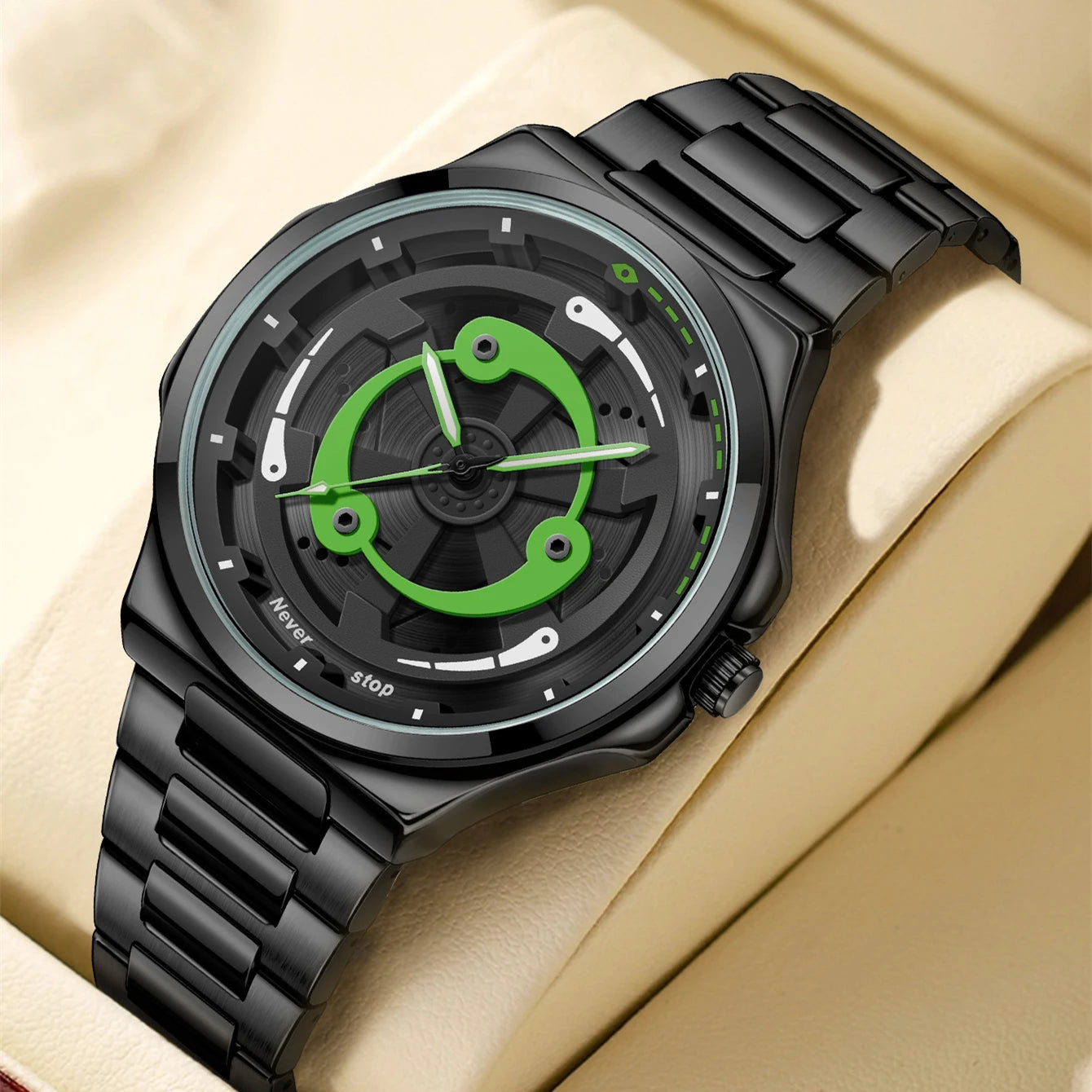 Kaleidoscope Sharingan Rotary Dial Watch 3D Japanese Anime Dial Quartz Men's Watch Top Brand Luxury Waterproof Fashion Men Watch