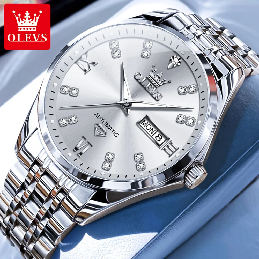 Diamond Calendar Watch - Dual Display Automatic