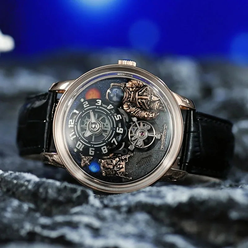 2025 PINDU Design Men Wristwatches Top Brand Luxury Robot Astronaut Space Series Watch Men Sapphire Luminous Waterproof Watches