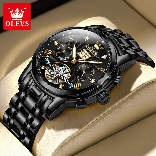 Skeleton Steel Watch - Waterproof Automatic