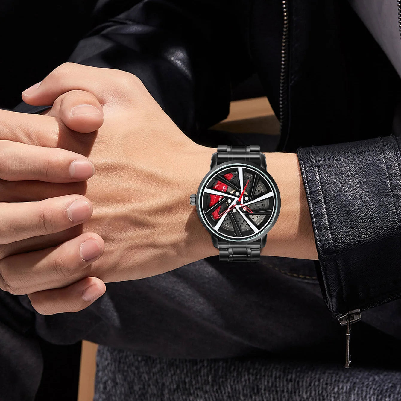 3D Spinning Car Wheel Watches for Men Japanese Anime Dial Quartz Men's Watch Top Brand Luxury Waterproof Fashion Men Watch