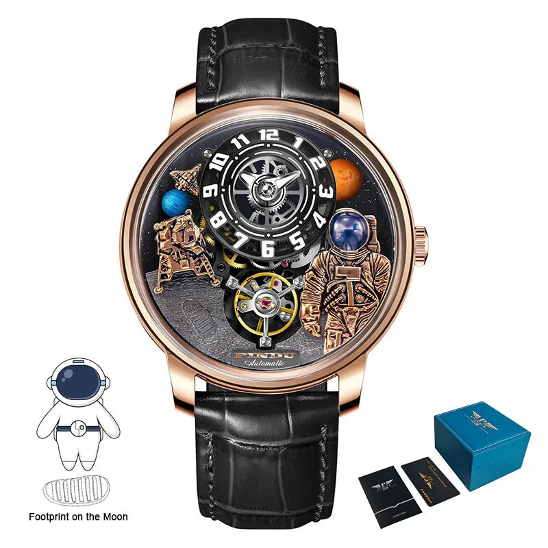 2025 PINDU Design Men Wristwatches Top Brand Luxury Robot Astronaut Space Series Watch Men Sapphire Luminous Waterproof Watches