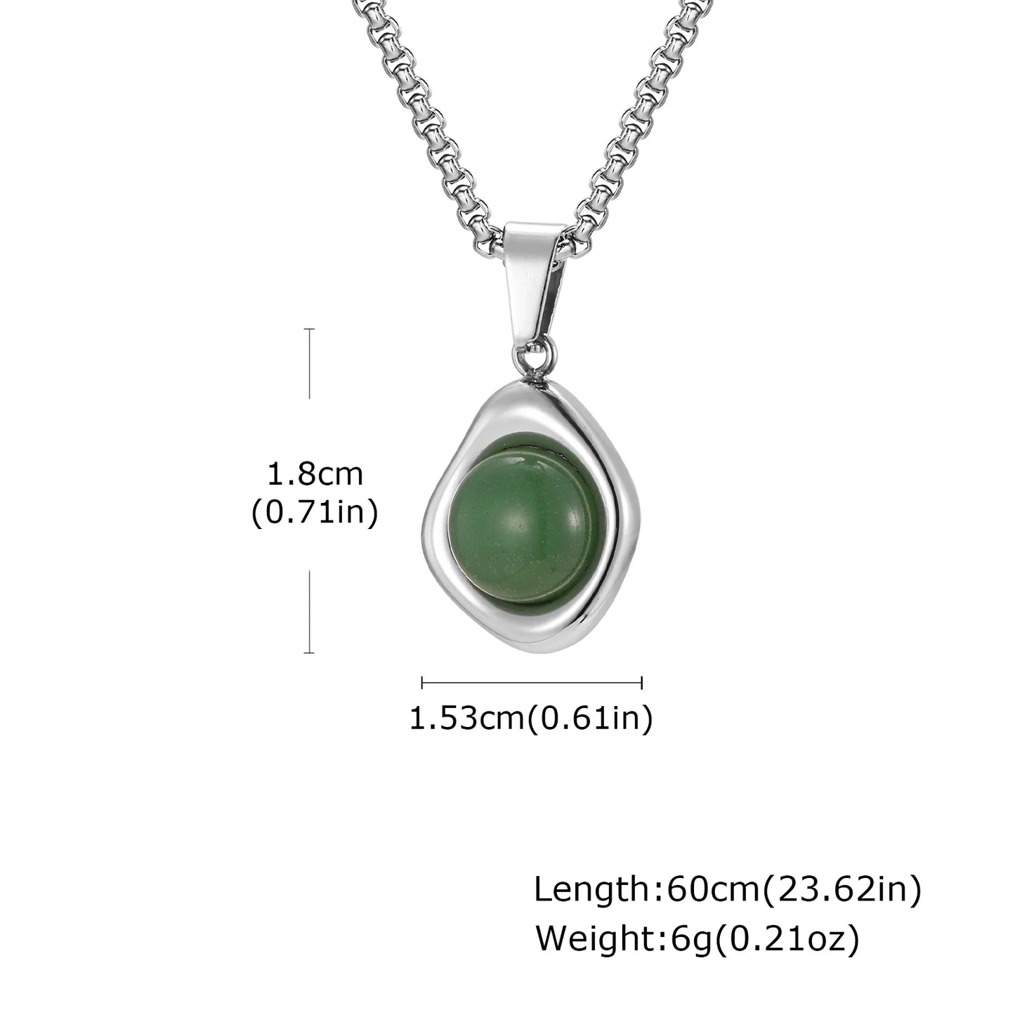 Stainless Steel Irregular Pendant Necklace for Men, Vintage Natural Agate Tiger Eye Stone Necklace, Fashion Punk Jewelry Gift