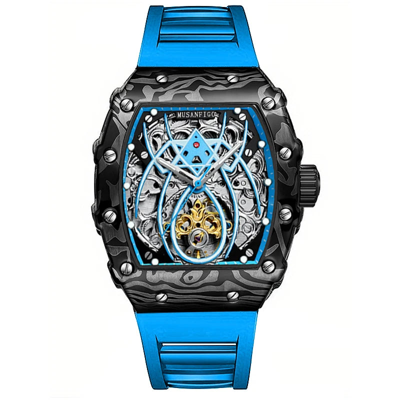 MUSANFIGO Men's Automatic Mechanical Watch Fashion Night Glow Waterproof Watchfather's day gift