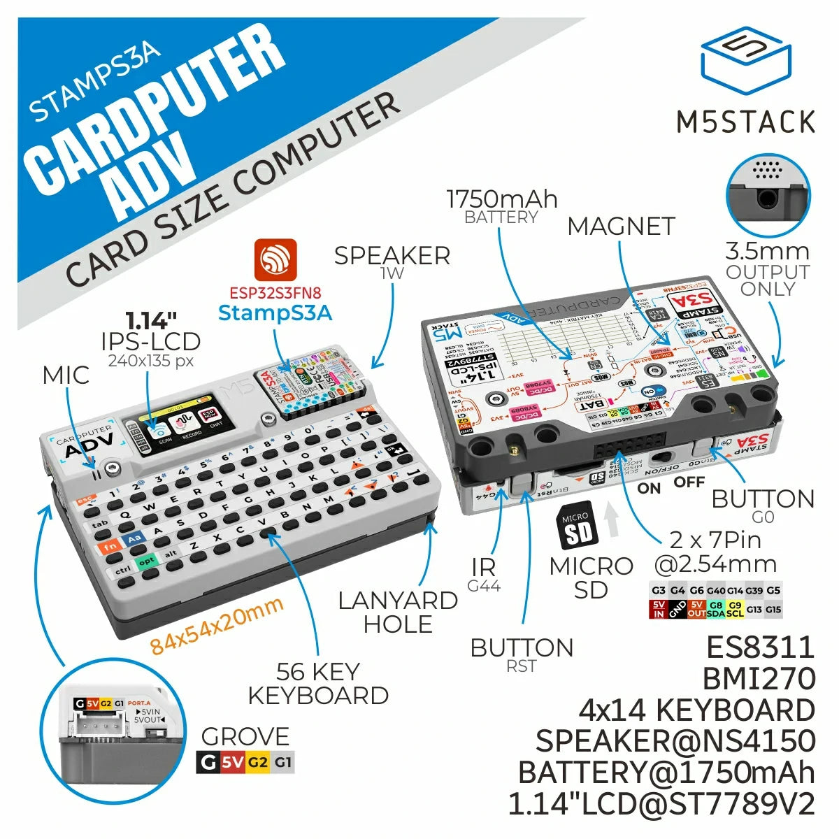 Cardputer Adv - Programmable Pocket Computer