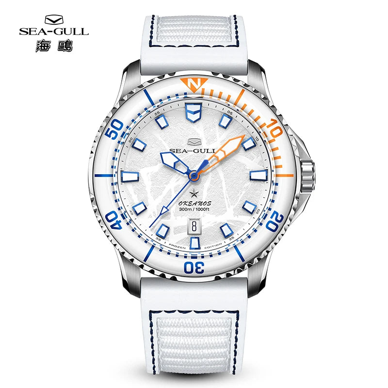 Seagull Ocean Series Pro Men Automatic Mechanical Watch Titanium Case Sapphire 300m Waterproof Luxury Diving Watches 414.12.1210
