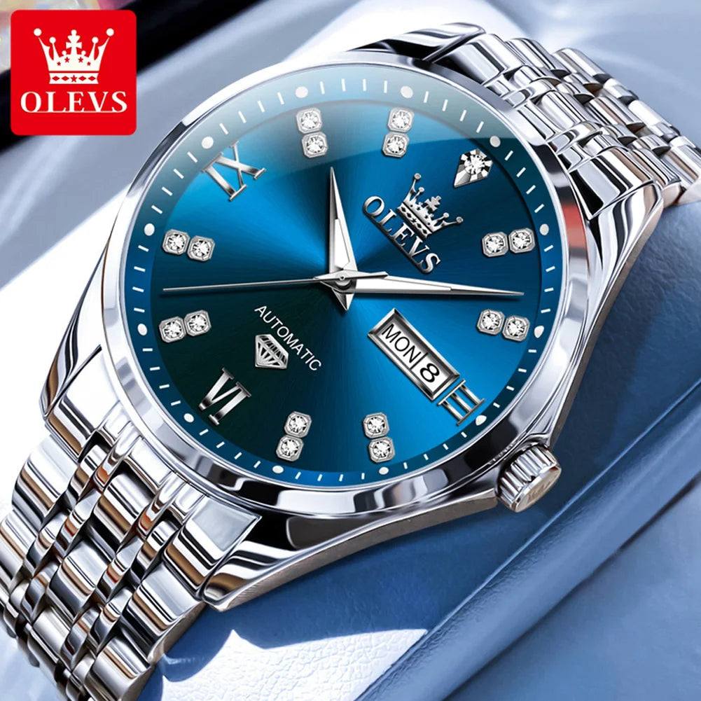 Diamond Calendar Watch - Dual Display Automatic