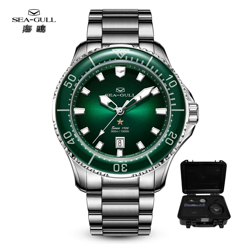 2025 Seagull Automatic Mechanical Watch Men Watch 300M Water Resistance 316L Stainless Steel Sapphire Crystal Ocean Series 1210