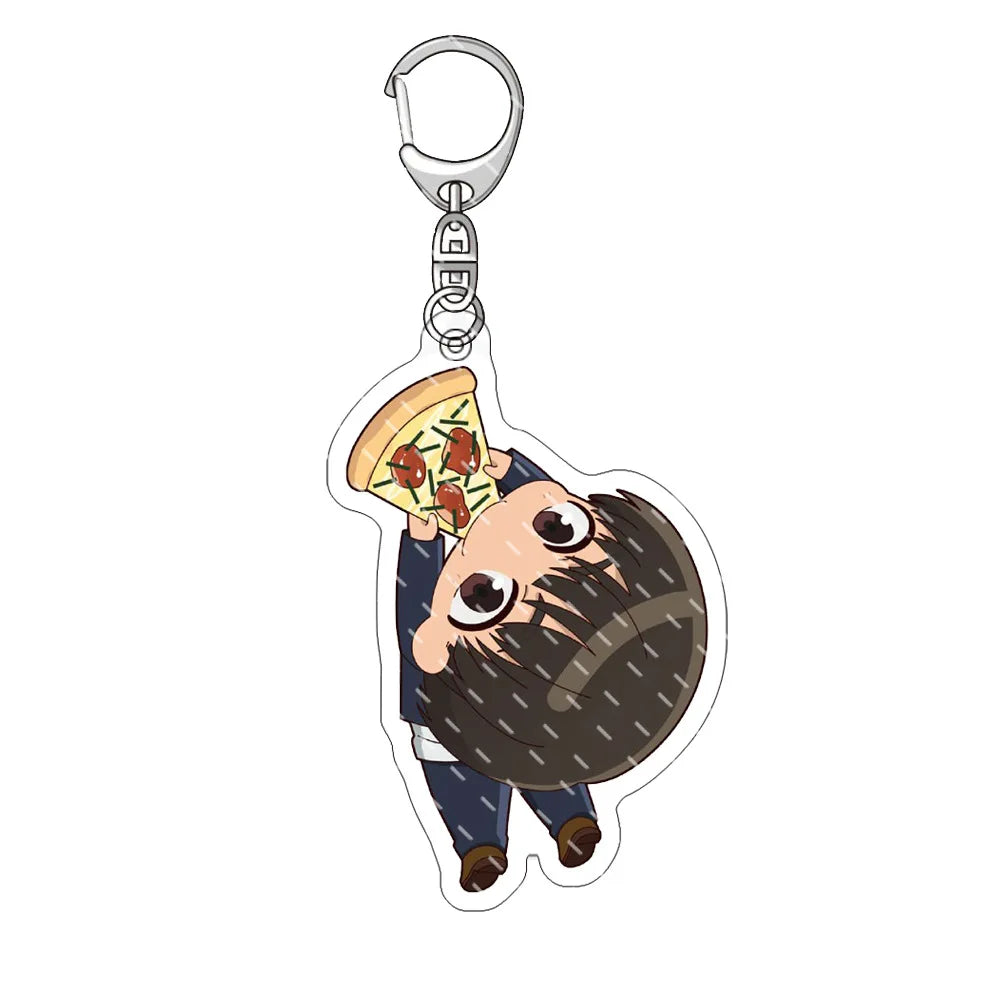 Anime Jujutsu Kaisen Pendant Keychain Car Key Chain Q Edition Satoru Gojo Key Ring Mobile Phone Bag Hanging Gift Edc Keyring