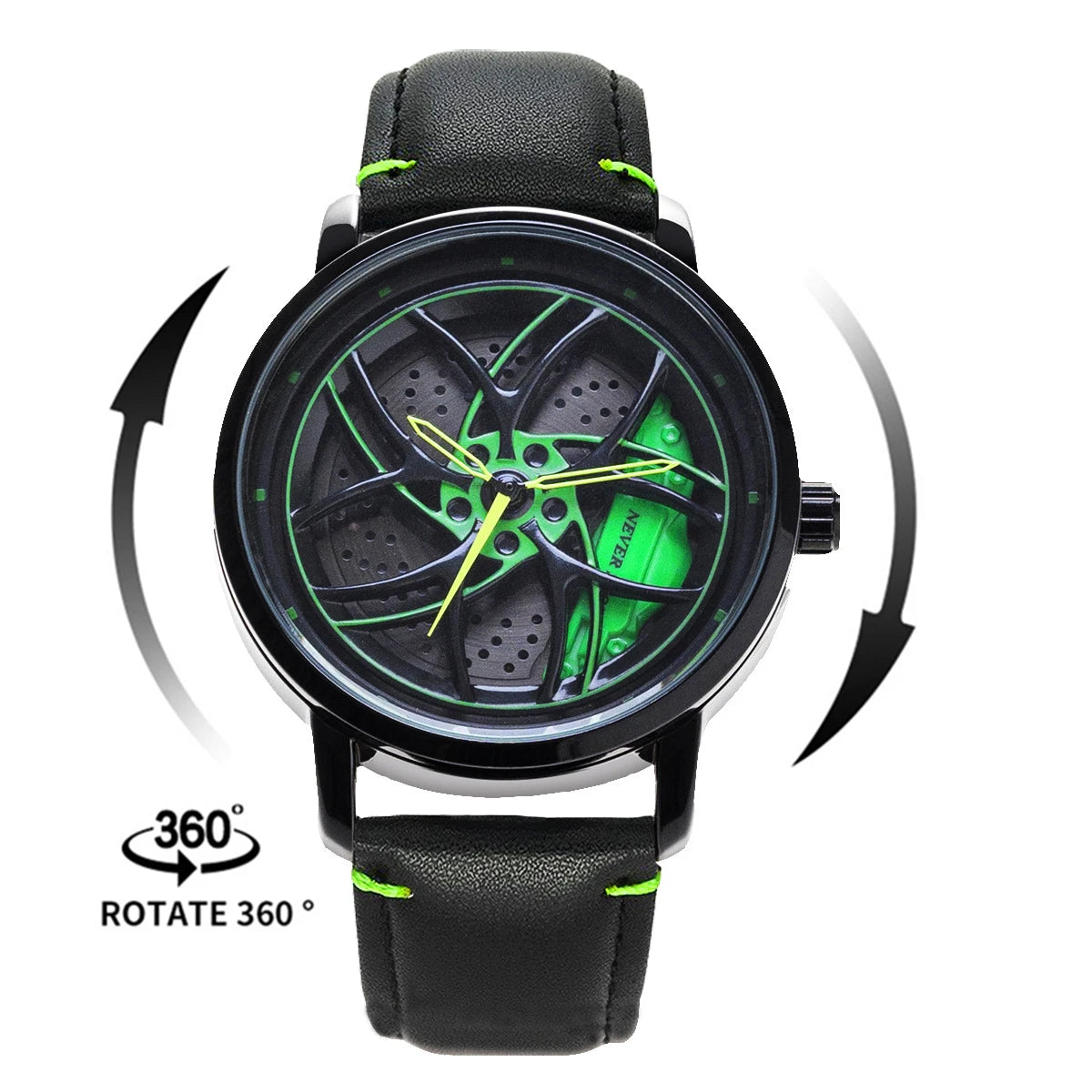 3D Sports Car Wheel Hub Mens Watches Spinnning Wholesale Cartoon Characters Watches Quartz Waterproof 360 Rotate Reloj Hombre