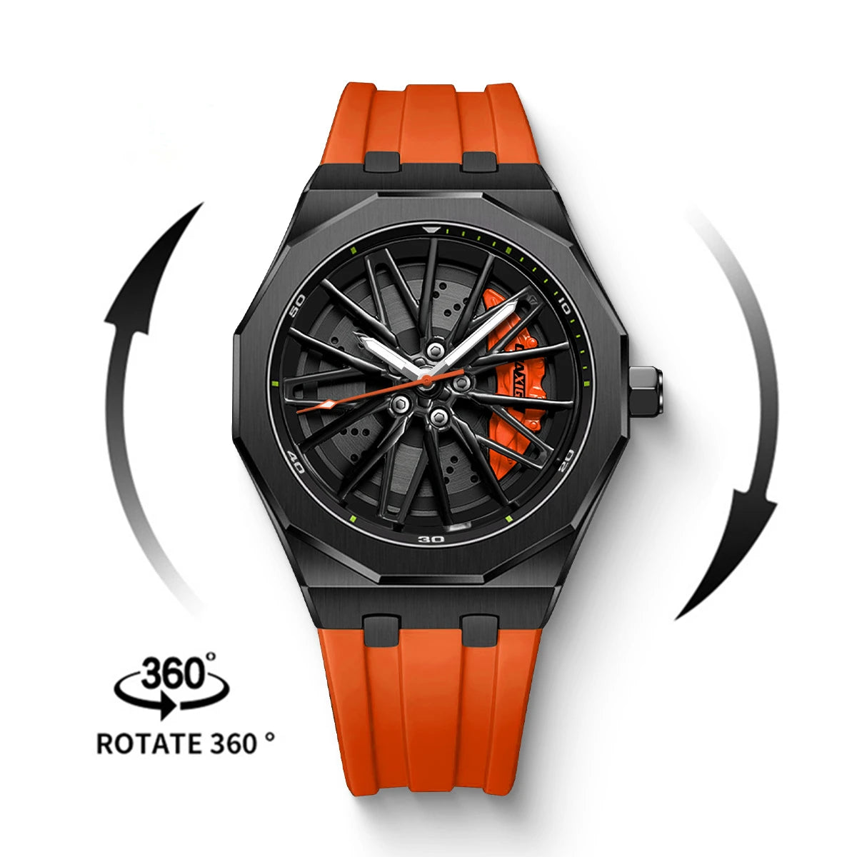 Kaleidoscope Sharingan Rotary Dial Watch 3D Japanese Anime Dial Quartz Men's Watch Top Brand Luxury Waterproof Fashion Men Watch