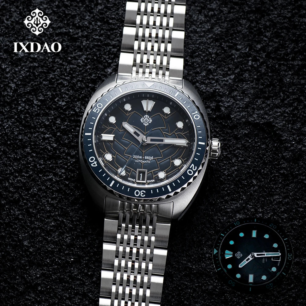 IXDAO IPOSE 2025 New NH35 Diving Men's Automatic Mechanical Watch Sapphire Stainless Steel 20Bar Luminous BWG-9 Reloj Hombre