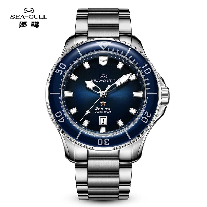 2025 Seagull Automatic Mechanical Watch Men Watch 300M Water Resistance 316L Stainless Steel Sapphire Crystal Ocean Series 1210