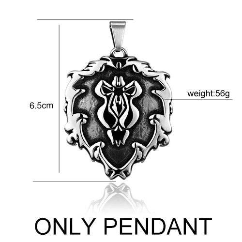 Trend Street Hearthstone Legend Pendant Necklace stainless Steel World of Warcraft Tide Chain Pendant For Men Women‘s Long Chai