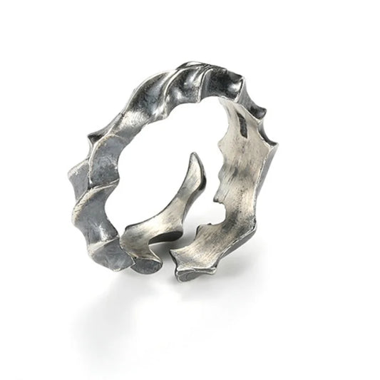 Retro Branch Vine Pattern Ring Men Jewelry New Arrival 925 Silver Open Creative Index Finger Accessories