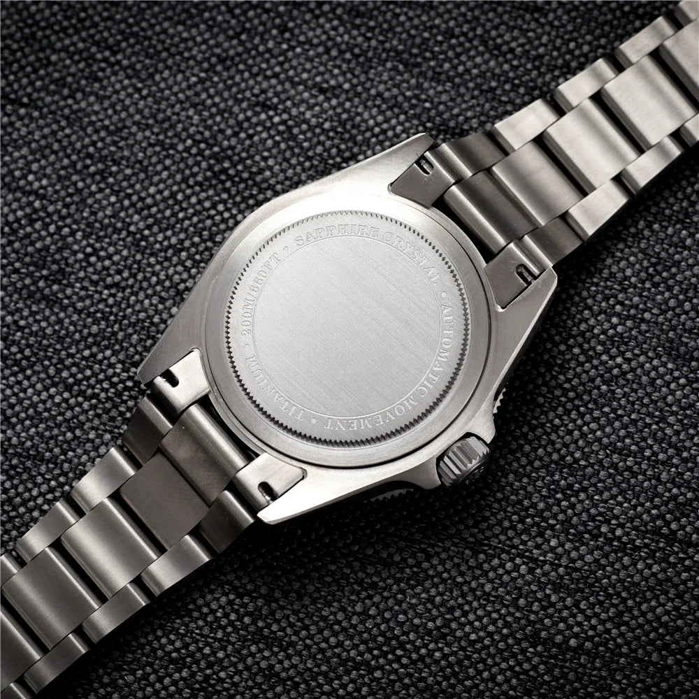 2024 New IXDAO Original Men's Automatic Mechanical Watch PT5000 Titanium Sport Diving BWG-9 Clock Relogios masculino