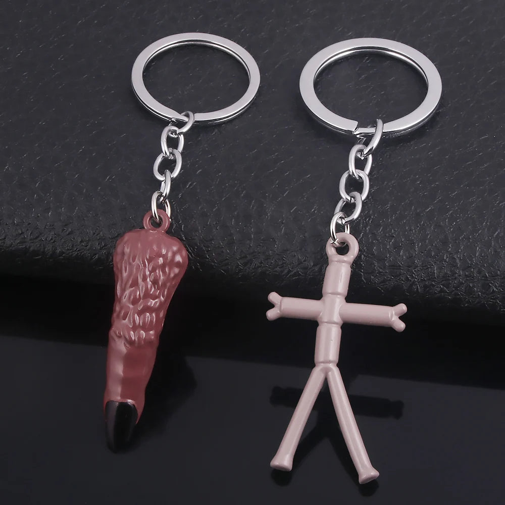 Anime Jujutsu Kaisen Keychain Kugisaki Nobara Itadori Yuji Weapon Sukuna Finger Pendant Key Chain for Women Men Keyring Jewelry