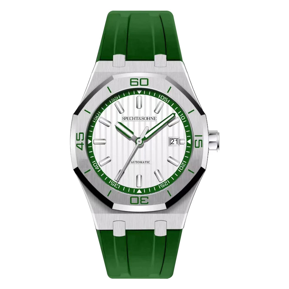 Specht & Sohne New 40mm Men Automatic Mechanical Watches Men Luxury Stainless Steel Watch Rubber Relogio Masculino Waterproof