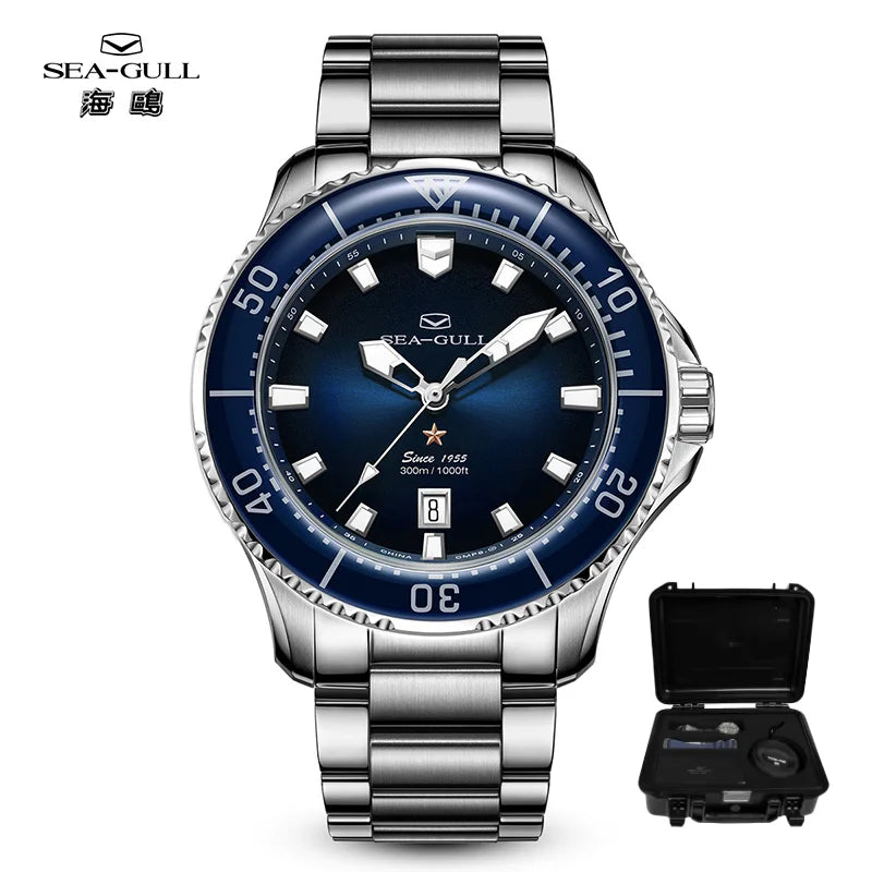 2025 Seagull Automatic Mechanical Watch Men Watch 300M Water Resistance 316L Stainless Steel Sapphire Crystal Ocean Series 1210