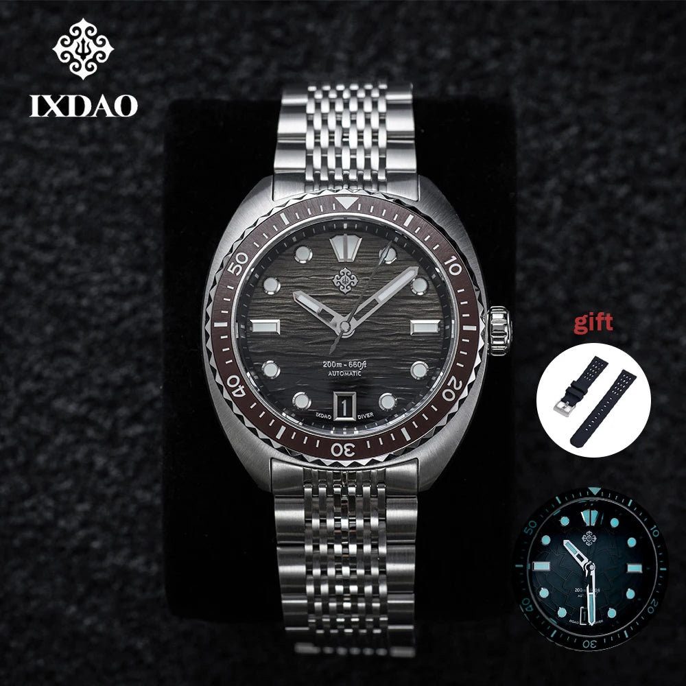 IXDAO IPOSE 2025 New NH35 Diving Men's Automatic Mechanical Watch Sapphire Stainless Steel 20Bar Luminous BWG-9 Reloj Hombre