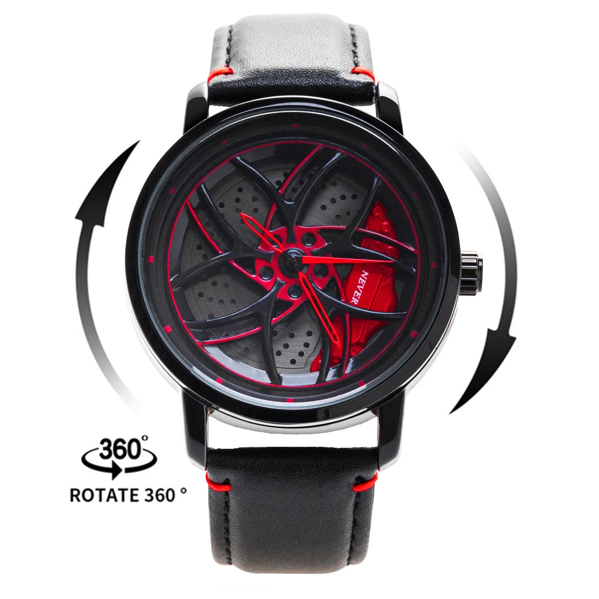3D Sports Car Wheel Hub Mens Watches Spinnning Wholesale Cartoon Characters Watches Quartz Waterproof 360 Rotate Reloj Hombre
