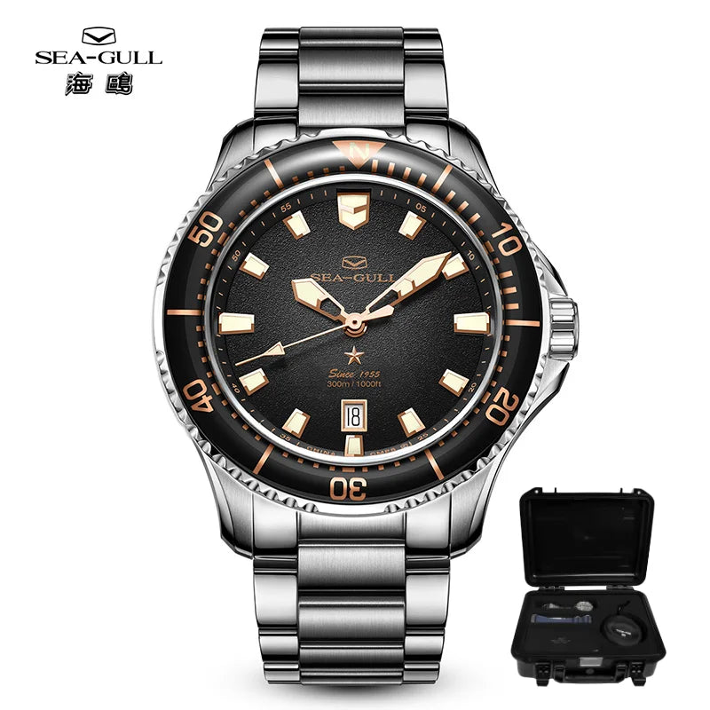 2025 Seagull Automatic Mechanical Watch Men Watch 300M Water Resistance 316L Stainless Steel Sapphire Crystal Ocean Series 1210