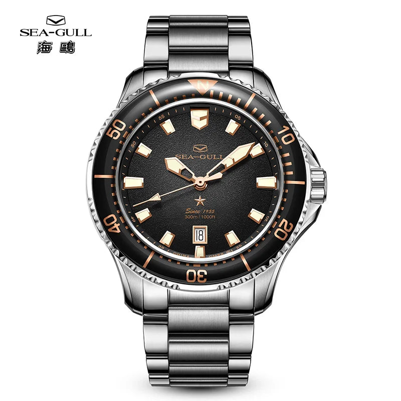 2025 Seagull Automatic Mechanical Watch Men Watch 300M Water Resistance 316L Stainless Steel Sapphire Crystal Ocean Series 1210