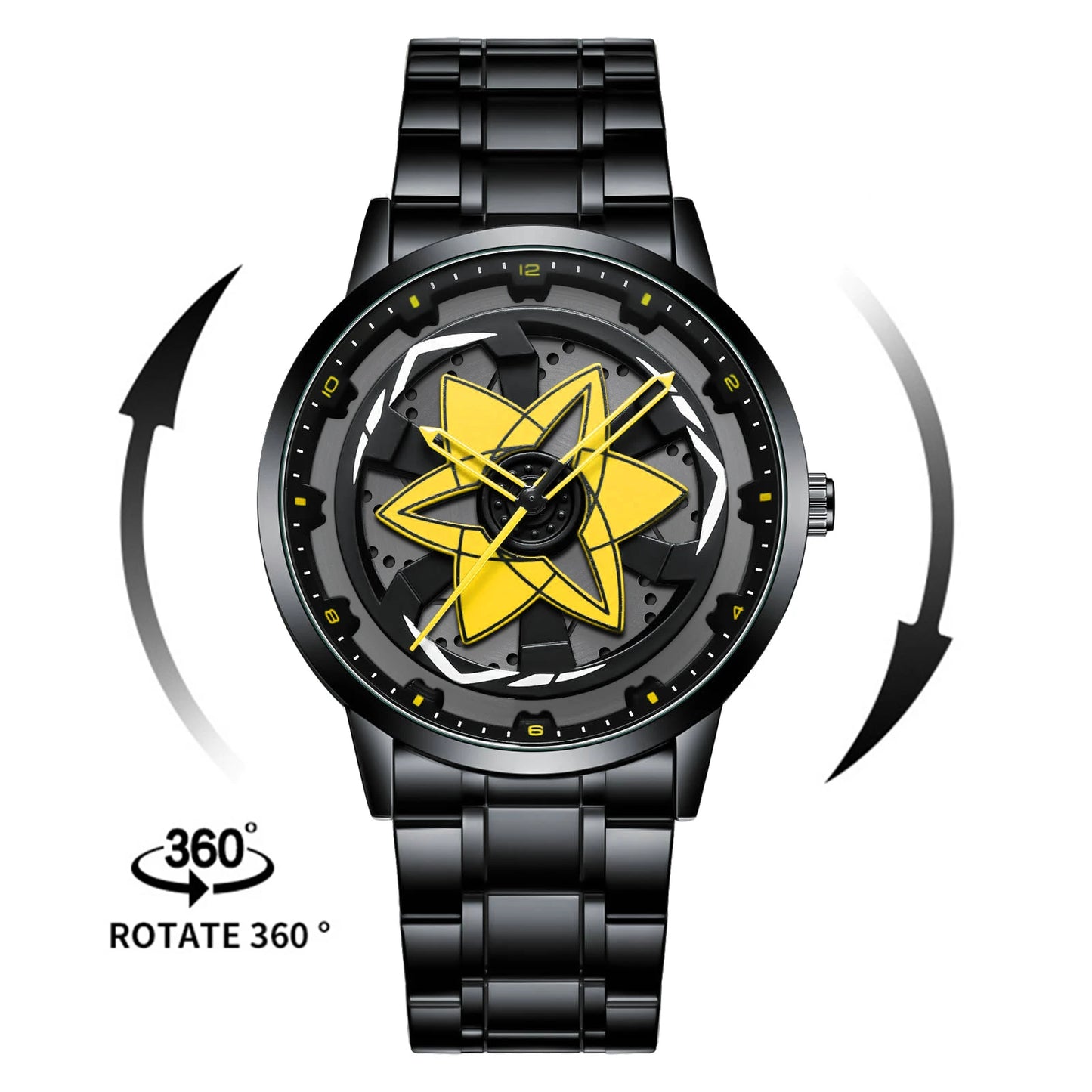 Kaleidoscope Sharingan Rotary Dial Watch 3D Japanese Anime Dial Quartz Men's Watch Top Brand Luxury Waterproof Fashion Men Watch