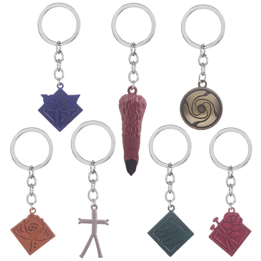 Anime Jujutsu Kaisen Keychain Kugisaki Nobara Itadori Yuji Weapon Sukuna Finger Pendant Key Chain for Women Men Keyring Jewelry