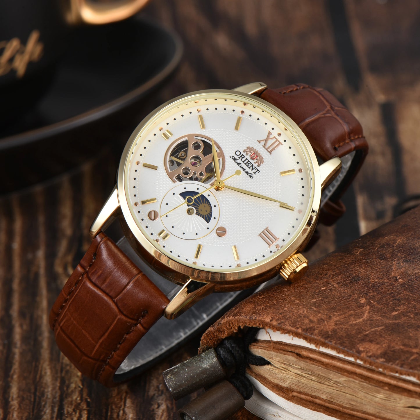 Orient Series Sports Mechanical Automatic Unisex Watch Sun, Moon, and Stars World Time Full Function