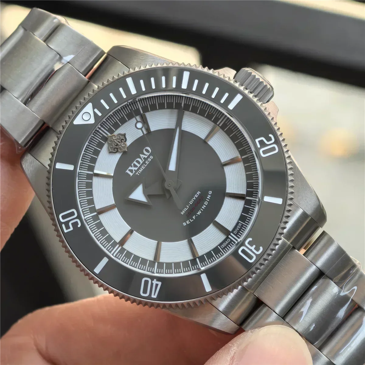 2024 New IXDAO Original Men's Automatic Mechanical Watch PT5000 Titanium Sport Diving BWG-9 Clock Relogios masculino