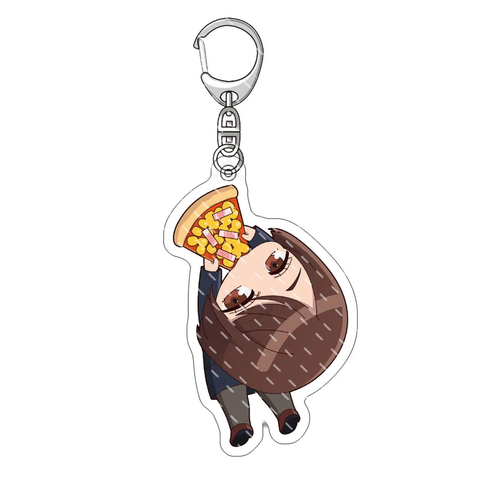 Anime Jujutsu Kaisen Pendant Keychain Car Key Chain Q Edition Satoru Gojo Key Ring Mobile Phone Bag Hanging Gift Edc Keyring