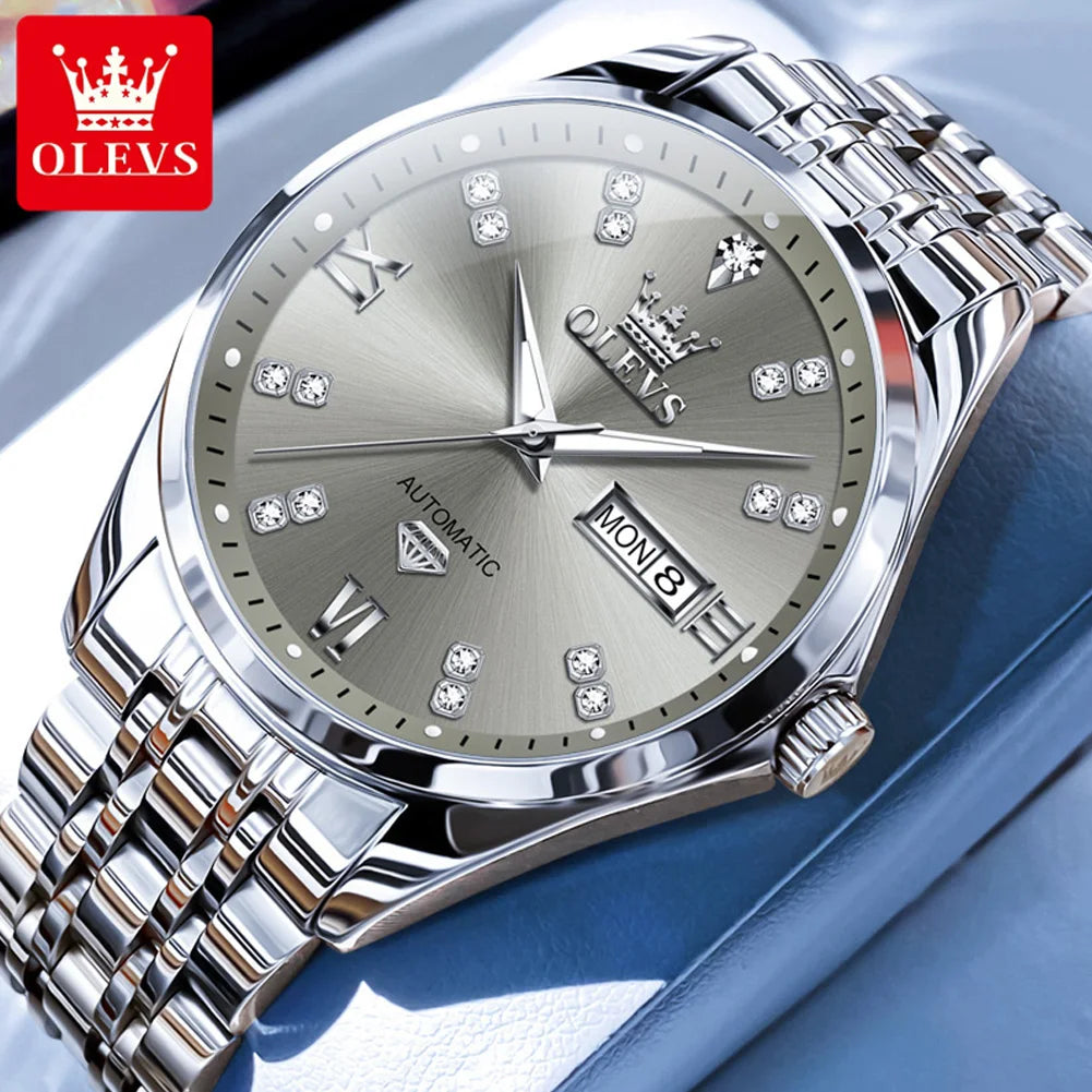 Diamond Calendar Watch - Dual Display Automatic