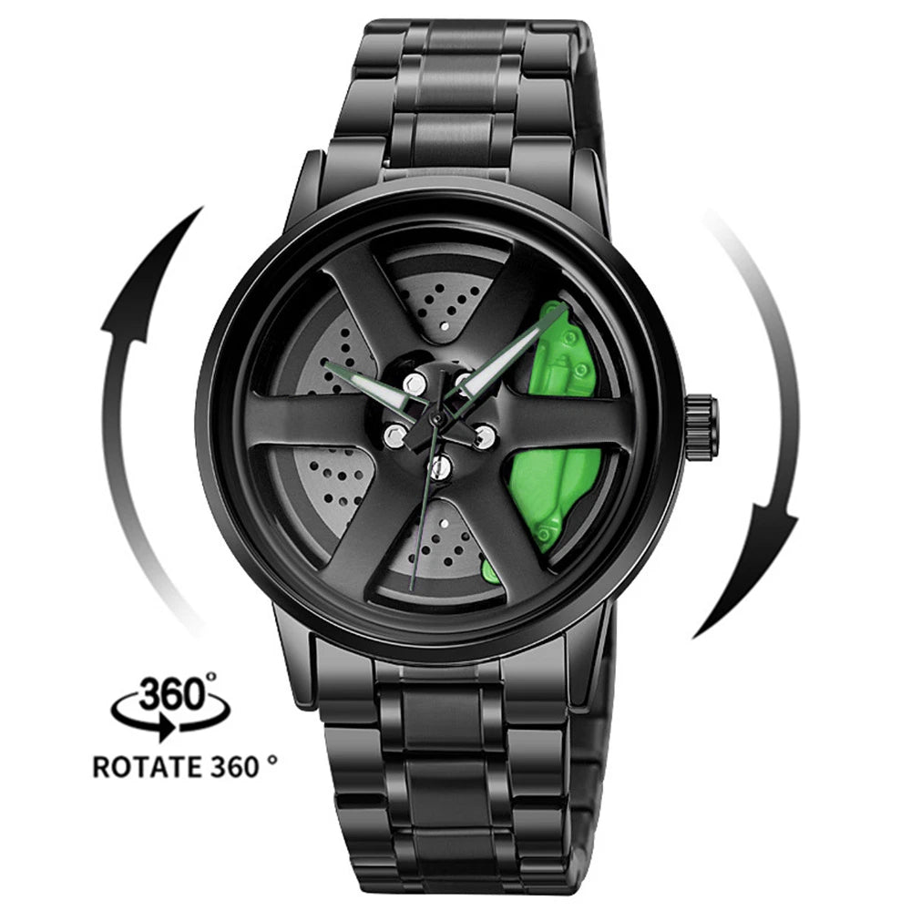 Kaleidoscope Sharingan Rotary Dial Watch 3D Japanese Anime Dial Quartz Men's Watch Top Brand Luxury Waterproof Fashion Men Watch