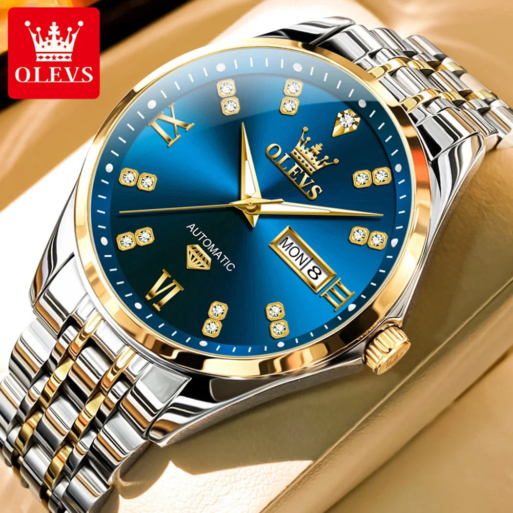 Diamond Calendar Watch - Dual Display Automatic