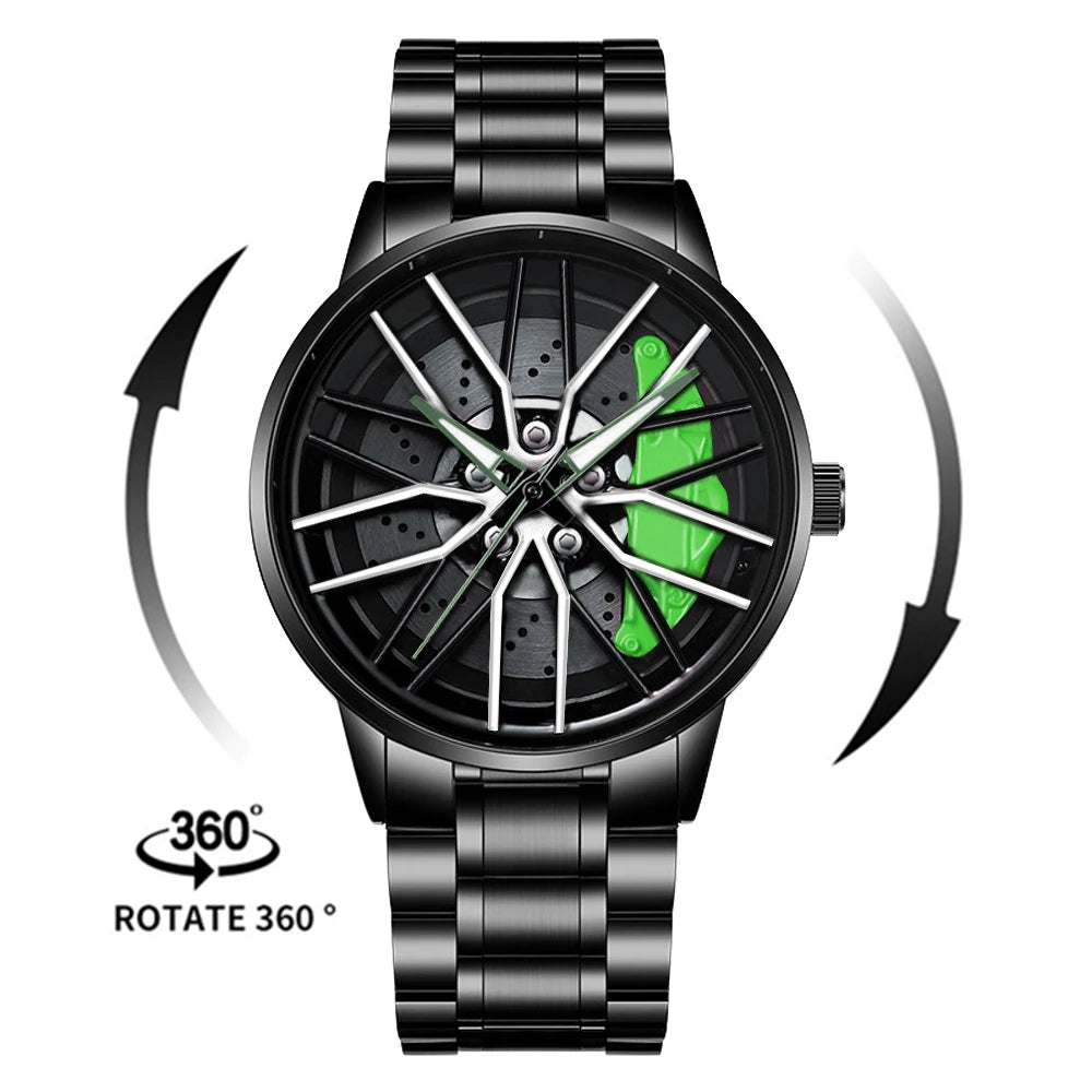 Kaleidoscope Sharingan Rotary Dial Watch 3D Japanese Anime Dial Quartz Men's Watch Top Brand Luxury Waterproof Fashion Men Watch