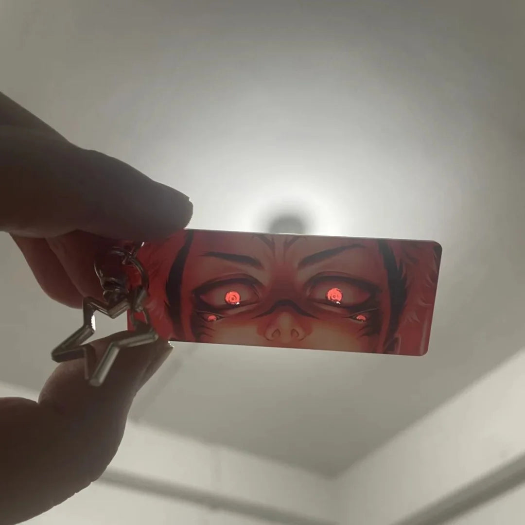 Jujutsu Kaisen New Keychain Acrylic Ryomen Sukuna Shining Eyes Rectangular Double Sided Pattern Backpack Christmas Gift